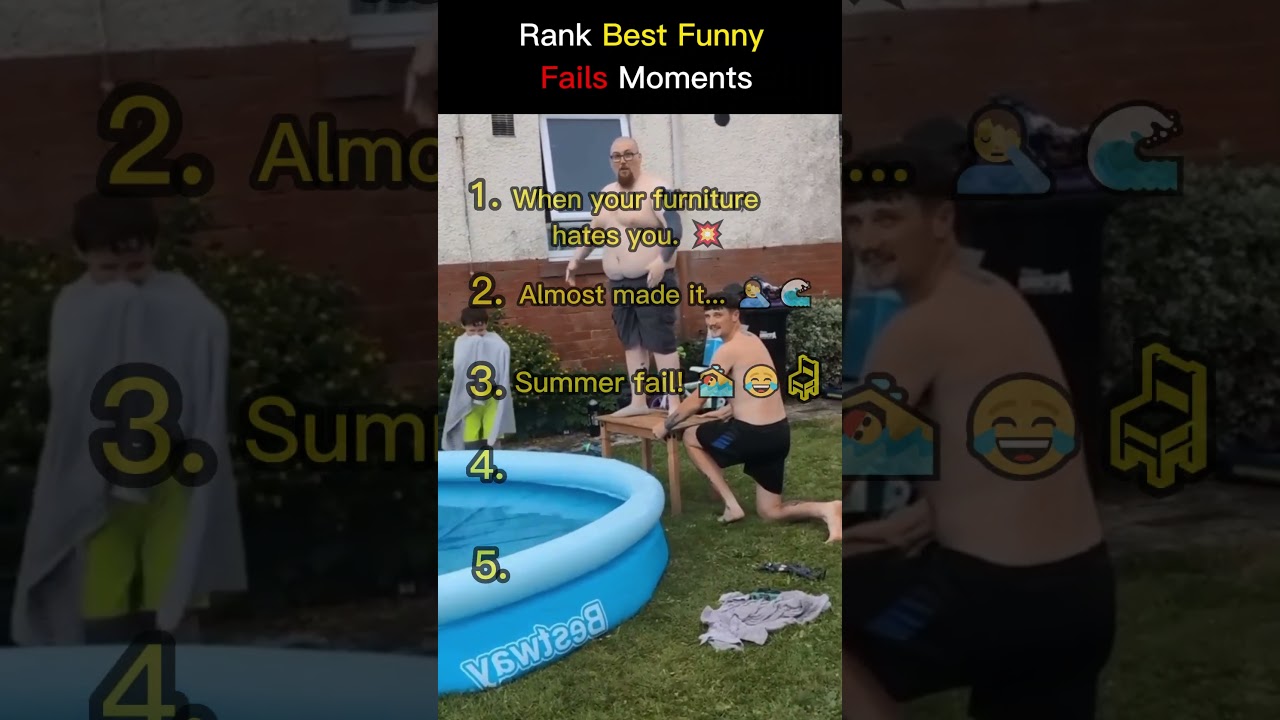 Best Funny Fails Moments Ranked! 😂 | Try Not to Laugh Challenge! #shorts