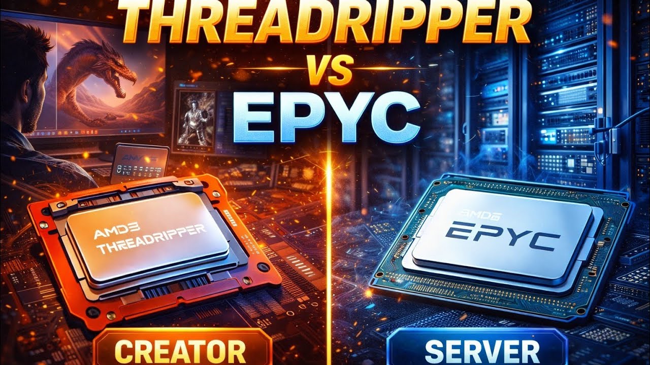 Threadripper vs EPYC ⚔️Creator CPU 🎬 vs Server CPU 🖥️ - YouTube