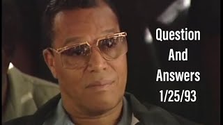Min. Farrakhan Questions and Answers - Executive House Hotel Chicago, Illinois (Audio Only) 1/25/93