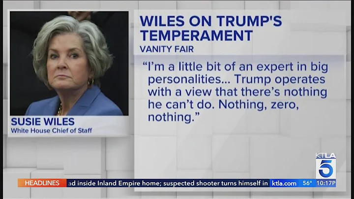 Susie Wiles, White House chief of staff, criticizes Bondi and opines on Trump in Vanity Fair intervi
