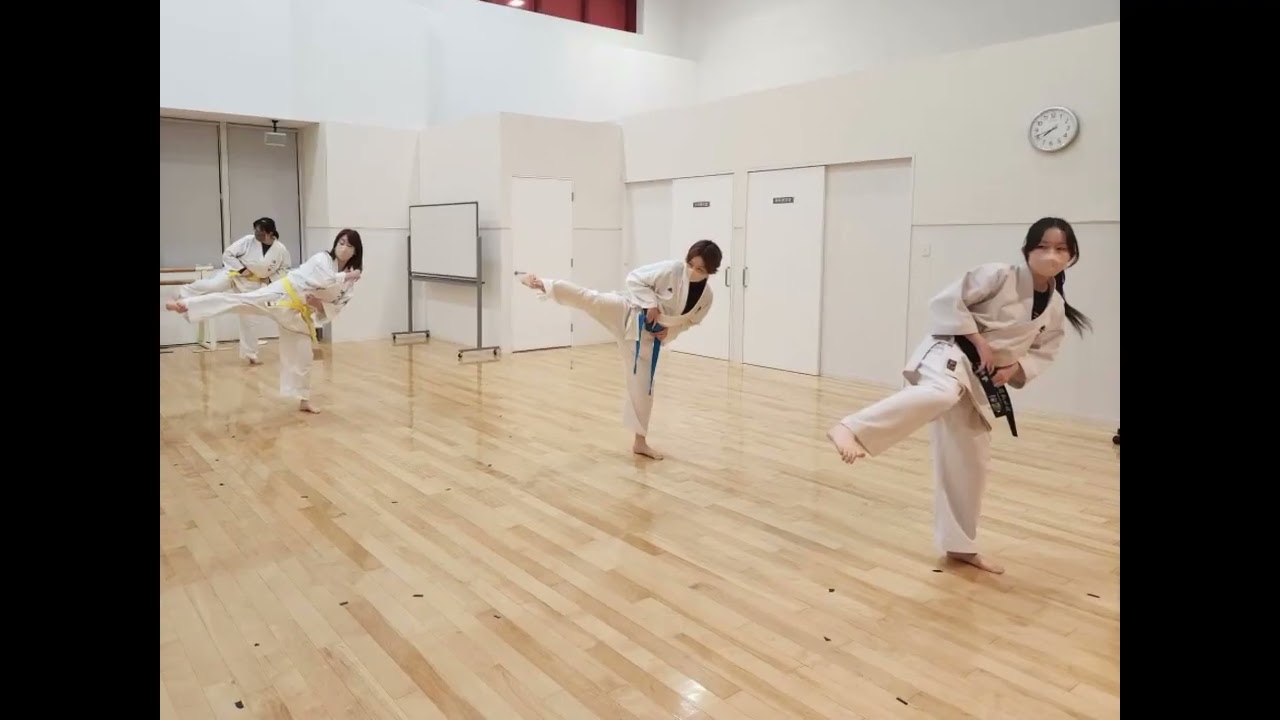 清心会空手 女性クラス練習風景