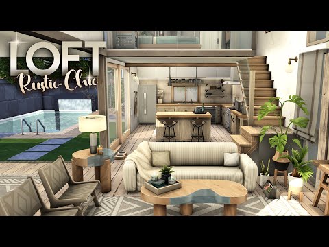 Видео: RUSTIC CHIC LOFT | No CC | The Sims 4: Speed Build