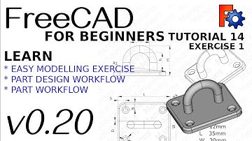 FreeCAD 0.20 For Beginners | 14 | Making a Basic Easy Model with Different Workflows / Workbenches