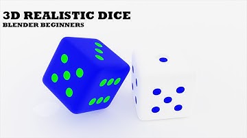 How to make realistic dice in blender - beginner tutorial