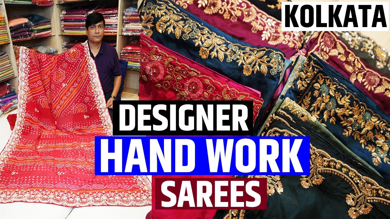 Exclusive Designer Hand Work,  Zardosi Work Sarees Manufacturer and Wholesaler in Kolkata