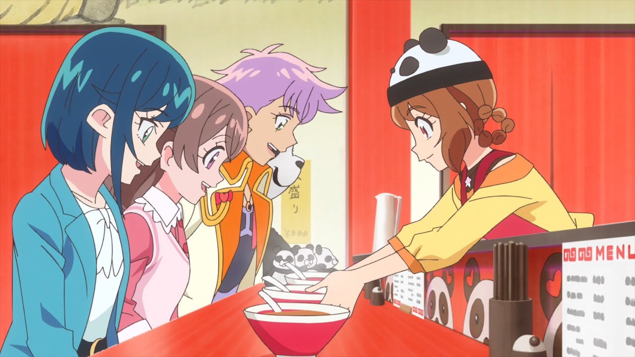 딜리셔스 파티 프리큐어 7화 먹방~! Delicious Party Precure ep7 food eating デリシャスパーティプリキュア 7話 食べるシーン