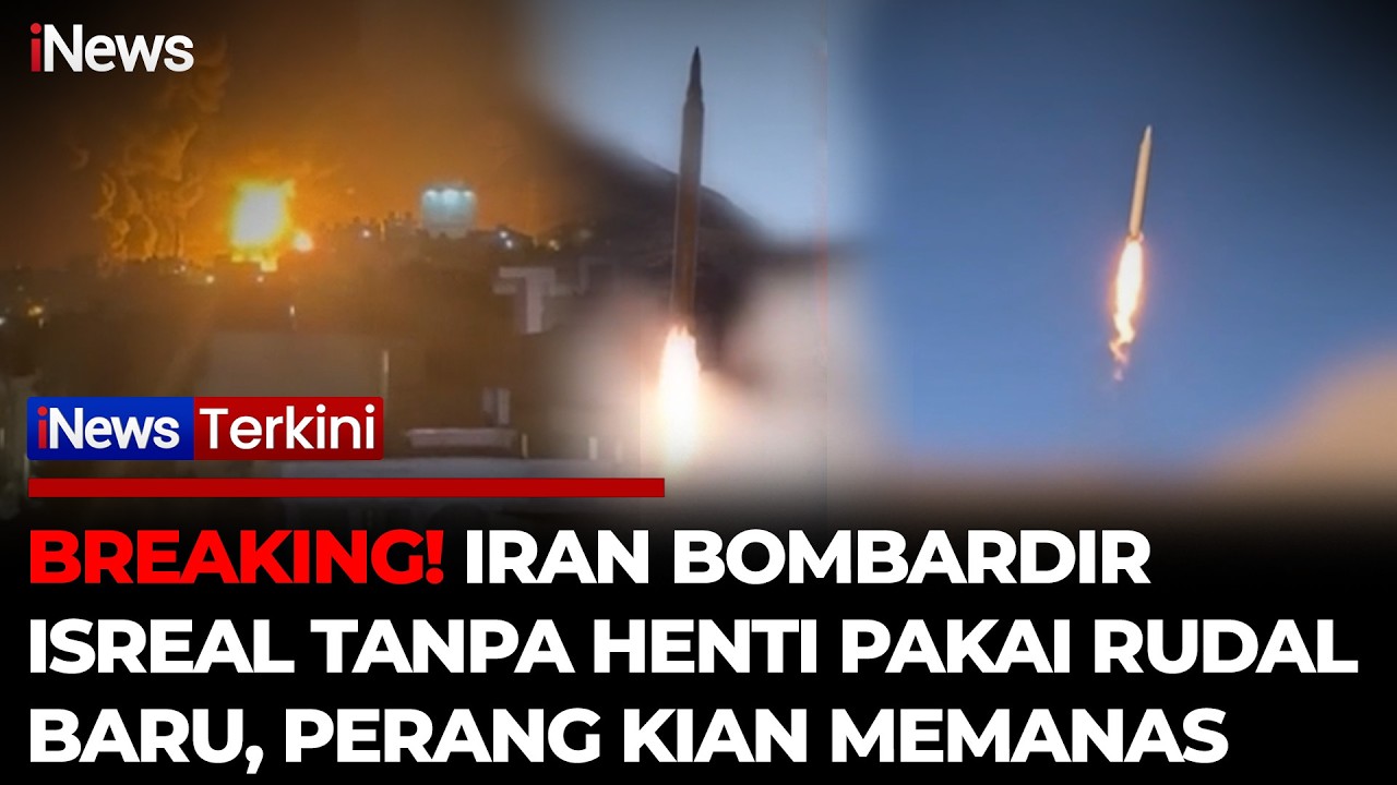 BREAKING! SERANGAN BESAR, Iran Kembali Bombardir Rudal Baru Gelombang 26 ke Israel, Perang Memanas