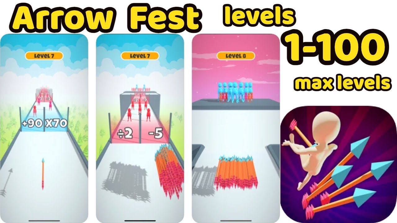 Arrow Fest Game  All Levels 1-10  Gameplay Walkthrough Game Review (iOS-Android) Max Levels