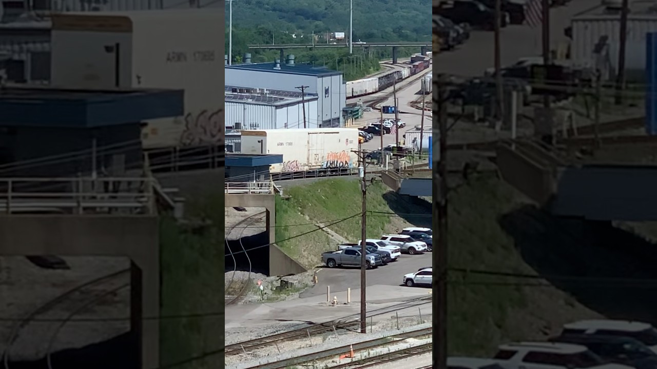 Вагон-беглец! Перевалил через горб, поезда CSX Cincinnati, шорты JawTooth