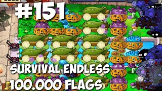Plants vs Zombies Survival Endless 100000 Flags Part 151 | 3000 - 3020 Flags