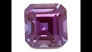 Famous Chatham Square Octagon Alexandrite: Lab-grown square octagon alexandrite Profile