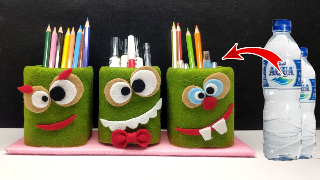 DIY Pencil Holder Ideas From Plastic Bottles Plastic Bottle Craft