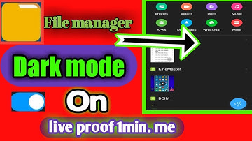 enable to dark mode in file manager | how to enable dark mode in mi file manager | how enable dark