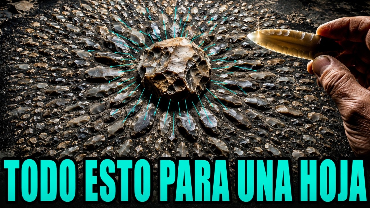 Cortaron 1 000 piedras de sílex a mano para una sola herramienta
