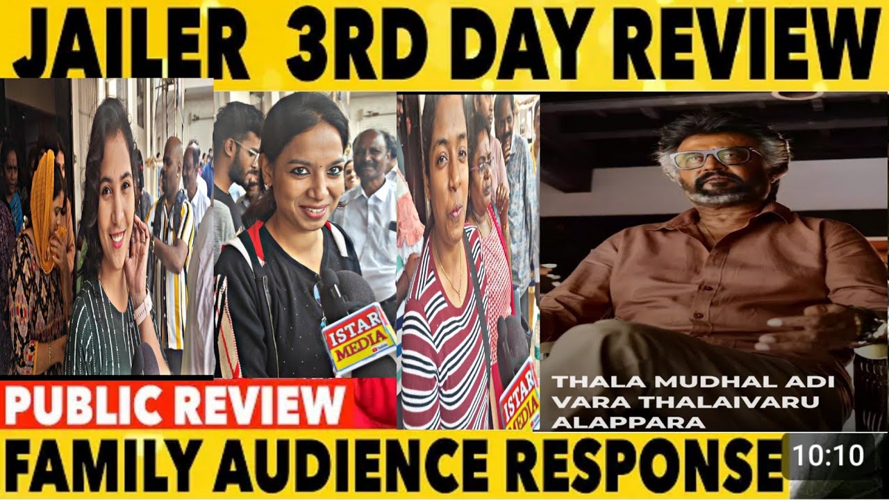 Jailer fans response, Jailer movie day 3 review , jailer movie public review 