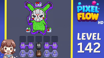 Pixel Flow Level 142 Solution Walkthrough