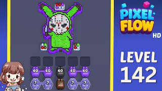 Pixel Flow Level 142 Solution Walkthrough