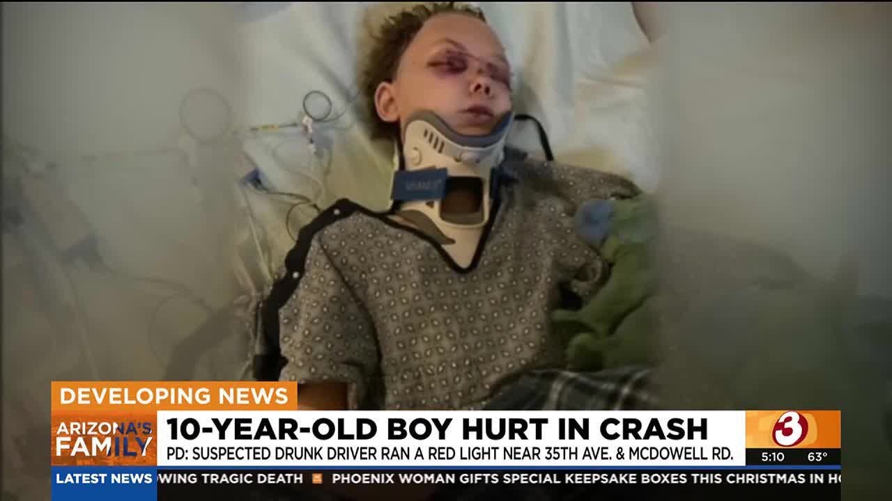 Family seeks justice after boy seriously hurt in Phoenix crash - YouTube