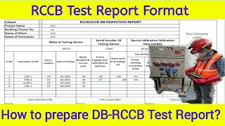 rccb inspection report formate l electrical inspection report l elcb inspection report screenshot 5