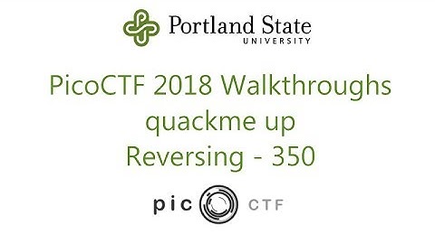 PicoCTF 2018 - quackme up