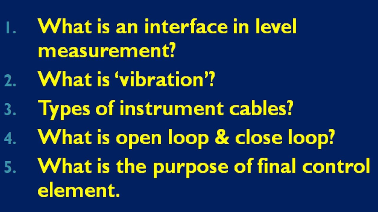 Industrial Instrumentation Tutorials In HindiInstrumentation Interview Question And Answers