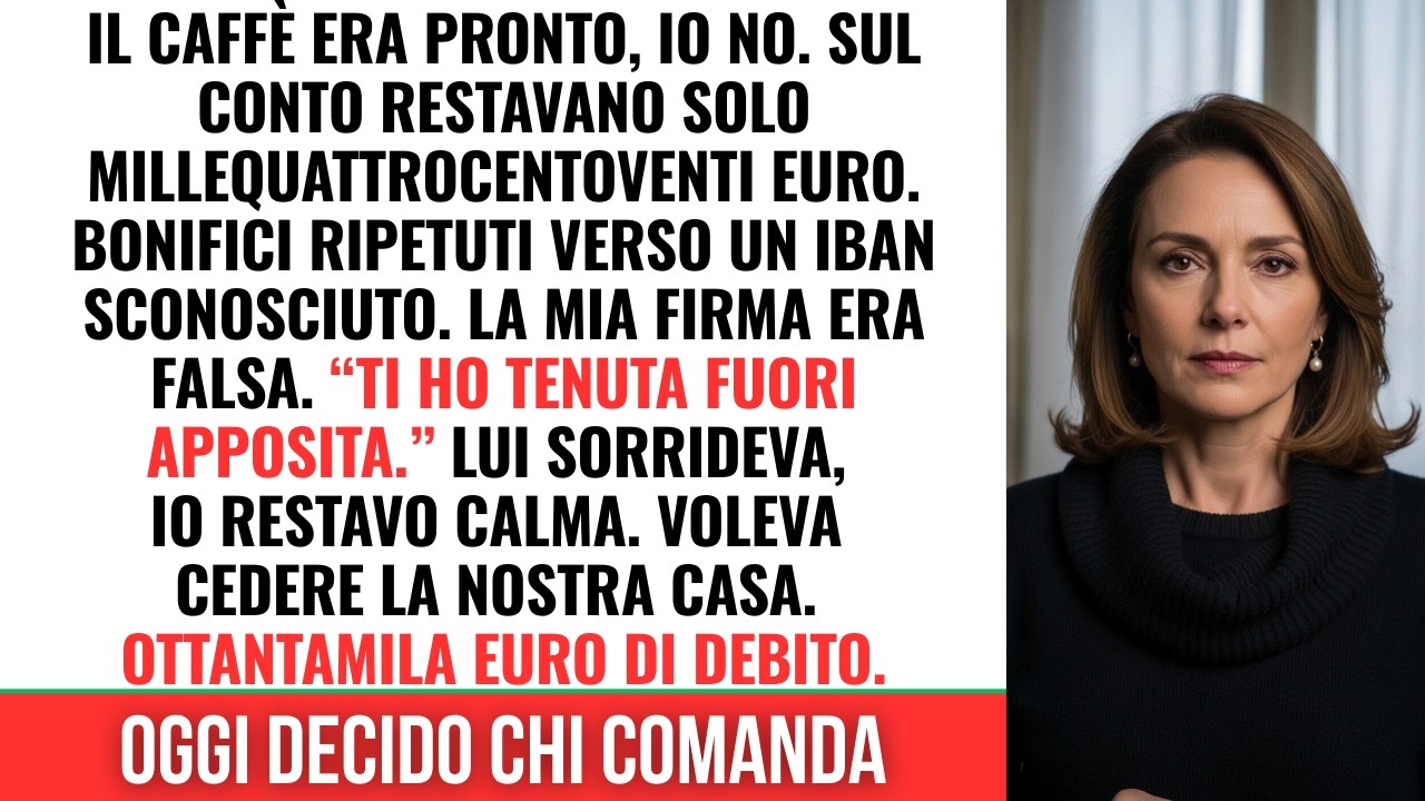 Ho scoperto i bonifici e una firma che non era mia… poi ho visto la mail sulla casa e ho capito