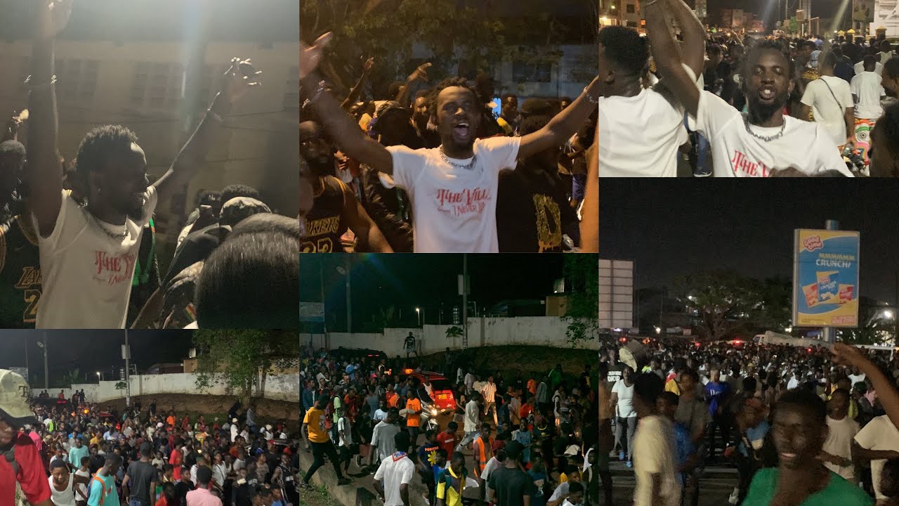 Black sherif made history🇬🇭..Storms Taadi for the VillainIneverwas Parade & the crowd was massive