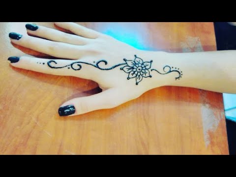 Basit hint kınası modeli/ nasıl yapılır/ henna tattoo/ hint kınası ile dövme yapımı