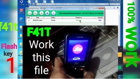 Jio F41T Flashing 100% ,Step by Step