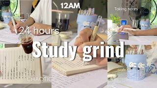 24 Hours study vlog📖 Attempting to be extremely productive for a day!☁️
