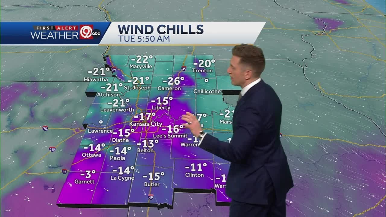 Dangerously cold temperatures and wind chills - YouTube