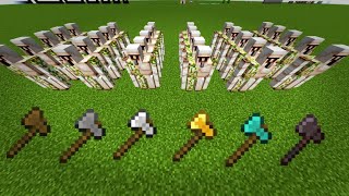 Minecraft Which axe is faster to kill iron golem ? How many durability ?