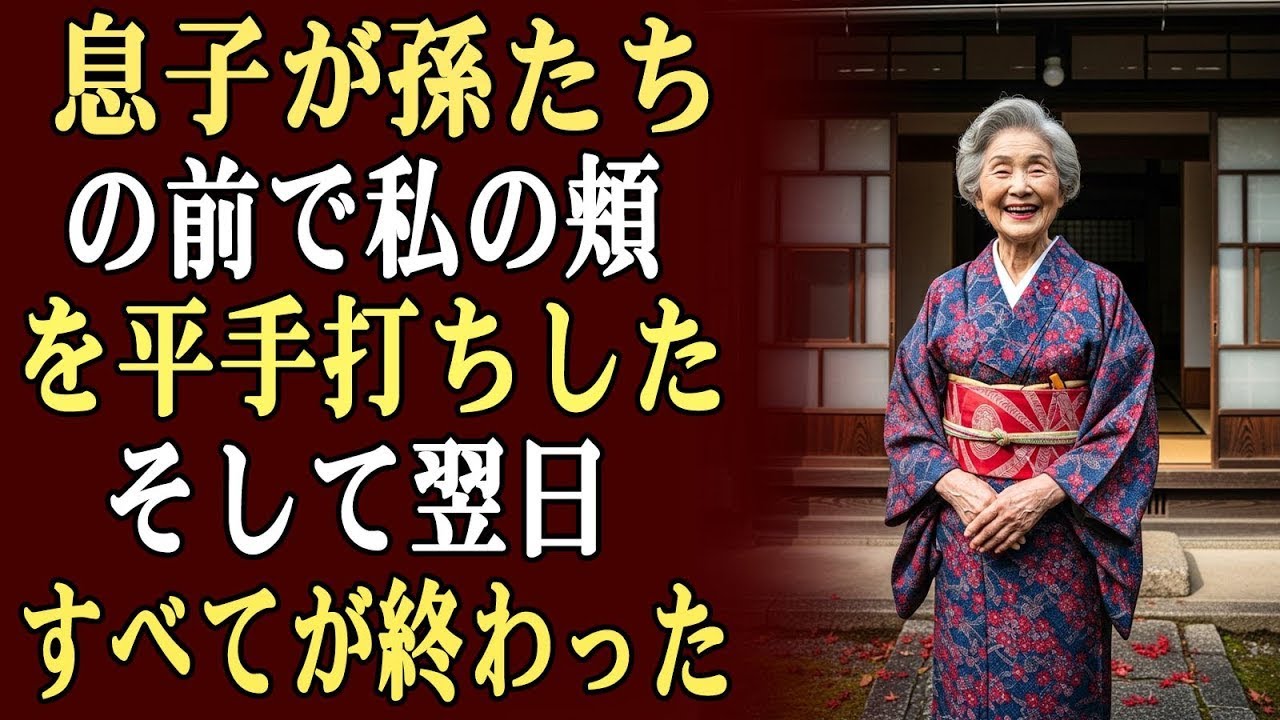 息子が孫たちの前で私の頬を平手打ちした。翌日、私は彼を自分の人生から消すことに決めた。