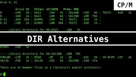 DIR Alternatives on CP/M