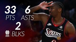 Tyrese Maxey 33 Pts 6 Asts 2 Blks Vs Celtics 2526 Season