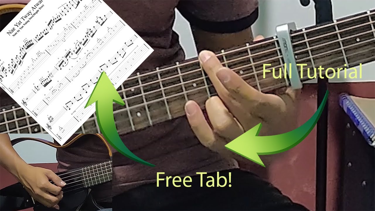 saw win lwin နေ့ရက်တွေအတွက်  Fingerstyle Guitar tutorial