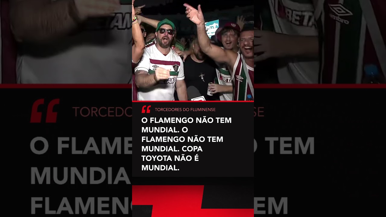 A torcida do Fluminense provocou o Flamengo após a derrota para o City no Mundial