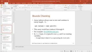 CST1201 Session 09 01 Array Intro
