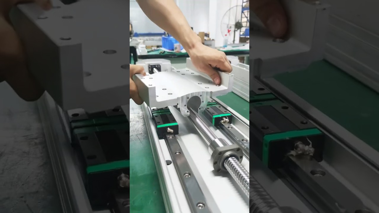 ball screw linear stage production assembling 
