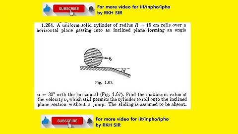 SOLUTION OF IE IRODOV PROBLEM 1.264(ROTATIONAL MECHANICS) By RKH SIR