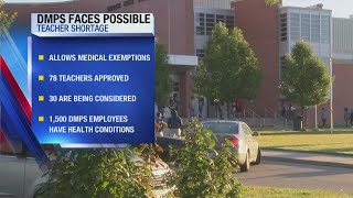 DMPS says teacher shortage possible if district returns to in-person learning