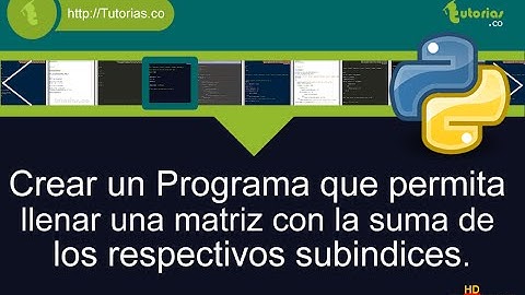 arrays – python (matriz suma de subindices)