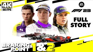 F1 23 Braking Point 1 and 2 Saga | All Cutscenes FULL STORY [4K 60FPS] - No Commentary