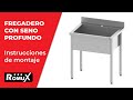 Vídeo: Fregadero con Seno Profundo 800x600x850 mm Desmontable ®Romux