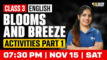 Class 3 English | Blooms & Breeze | Activities Part 1 | Exam Winner