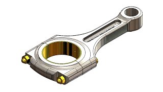 ⚡ SOLIDWORKS TUTORIAL #5 || Design and assembly of connecting rod in solidworks.