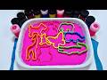 Satisfying Video | Making Rainbow Animal Cookies with Kinetic Sand &amp; Slime Cutting ASMR