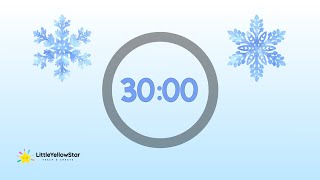 Winter 30 Minutes Classroom Countdown Timer For Kids With Calming Music | Classroom Visual Timer
