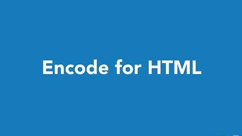 How Encode for HTML   php