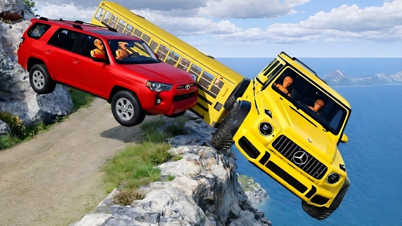 Cars vs Dangerous Mountain Cliff Road #2 | BeamNG.drive Extreme Crash Test